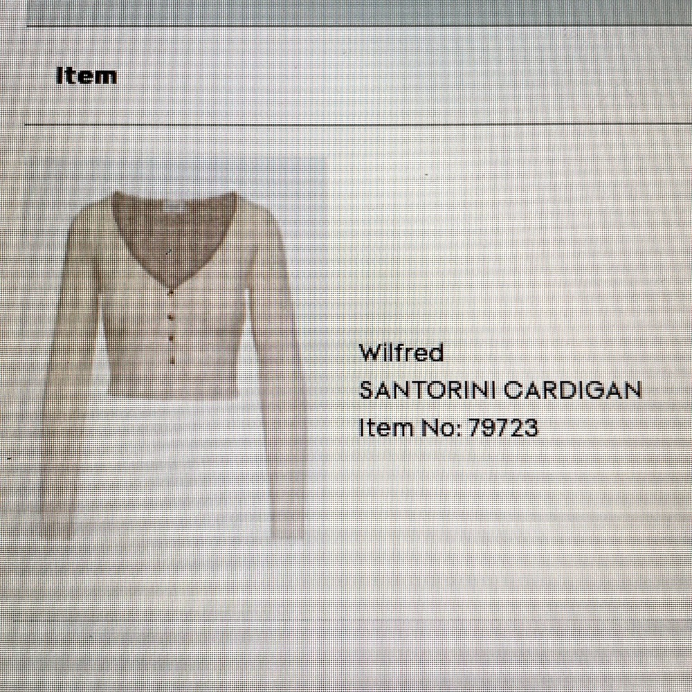Aritzia Wilfred Santorini Cardigan in Heather Burch